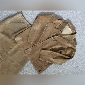 Marsh Landing suede skirt jacket set